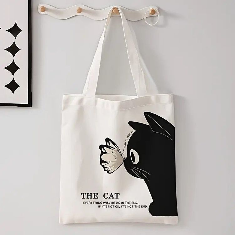 Sac En Tissu En Coton - Cadeau Pour Chat - Sac Fourre-tout