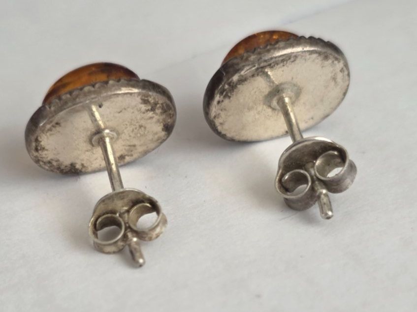 Ohrringe & -stecker: Ohrstecker Silber mit Bernstein – Gebraucht aus Wittenbach von rose_rosi 1
