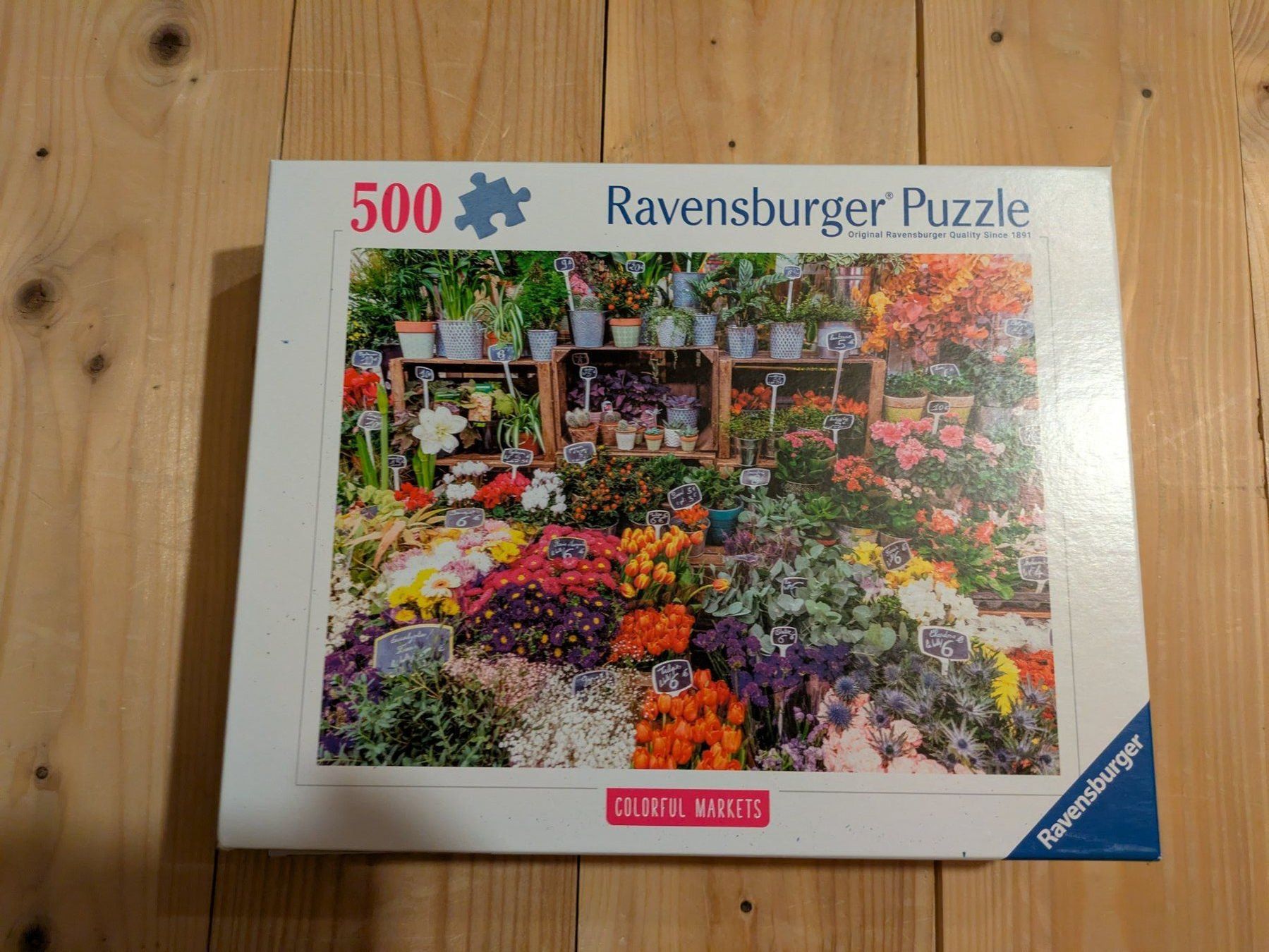 Ravensburger Puzzle: Ravensburger 500 Puzzle: Flowermarket – Nuovo e nell'imballaggio originale da Bern venduto da macsandra