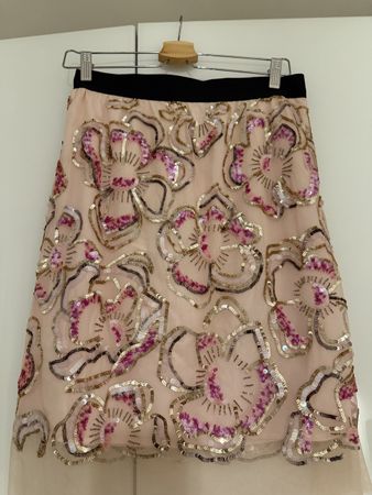 Blugirl Blumarine Sequin Floral Skirt – NEW with Tags – IT 4