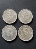 4x 2 Franken Silber; 1944 bis 1963 (ss. bis vzg.)