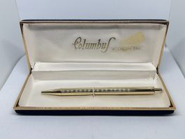 Penna a Sfera Vintage Columbus Placcata Oro con Scatola