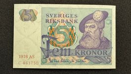 5 Kronor Schweden Banknote 1978 UNC
