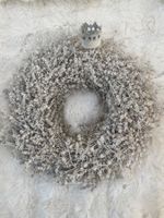 Deko Trockenblumenkranz mit Teelichthalter Shabby Chic