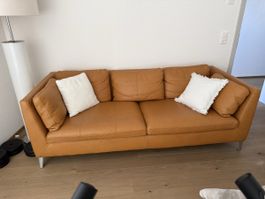 Ledersofa cognac
