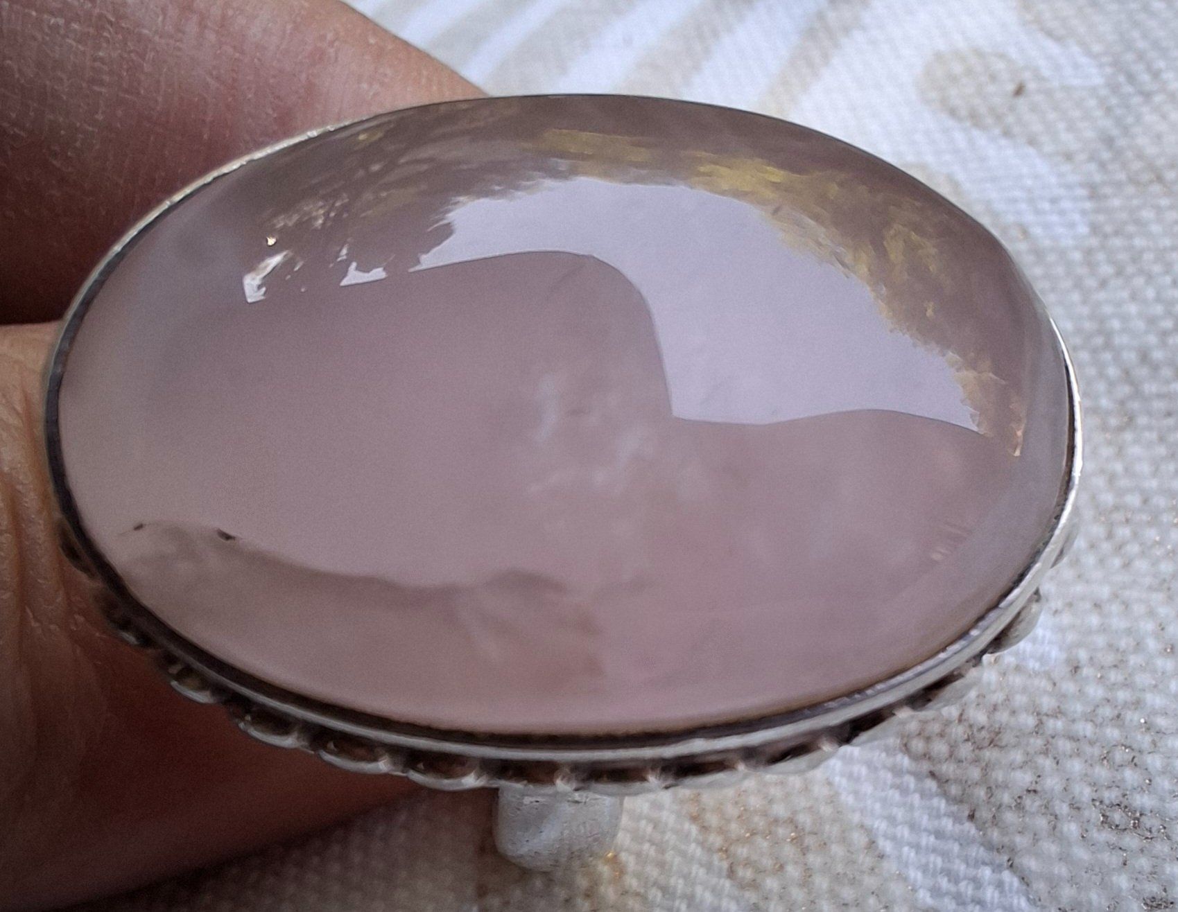 Anelli: Rosenquarz Ring 925 Silber – Usato da st.gallen venduto da mona3 3