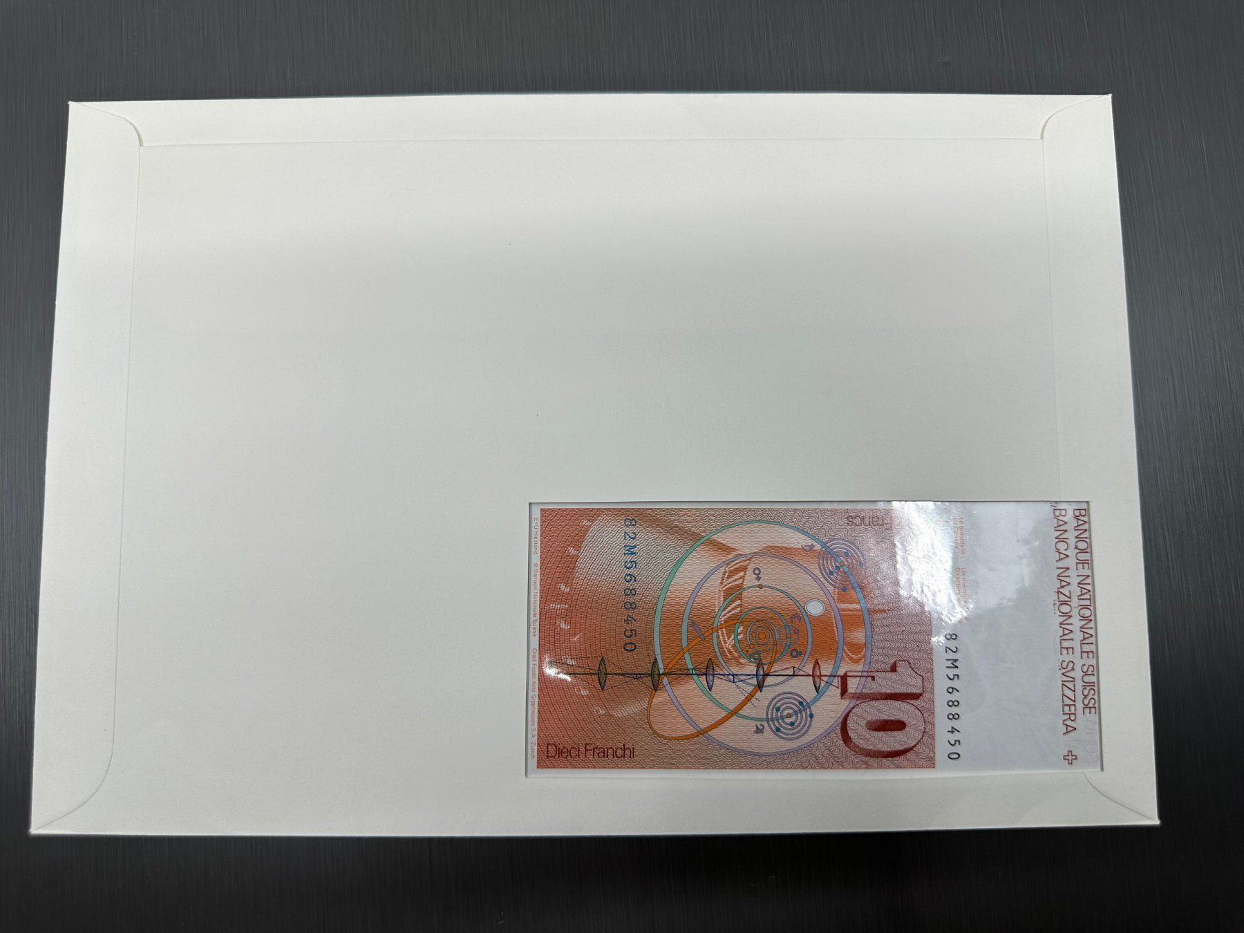 Banknoten: FDC Naba Züri 1984 mit 10.- Note – Gebraucht aus Arisdorf von Liquidus 4