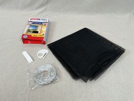 TESA Insektenschutz Netz für Fenster 100 x 100 cm schwarz