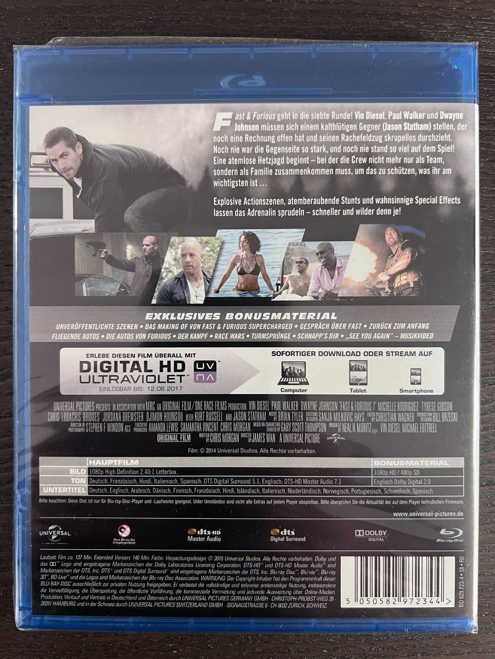 Tutti i DVDs: Fast & Furious 7 – Nuovo e nell'imballaggio originale da Zürich venduto da Blu-ray_ZH 1