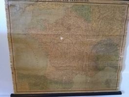 Landkarte Karte Frankreich antik 1875