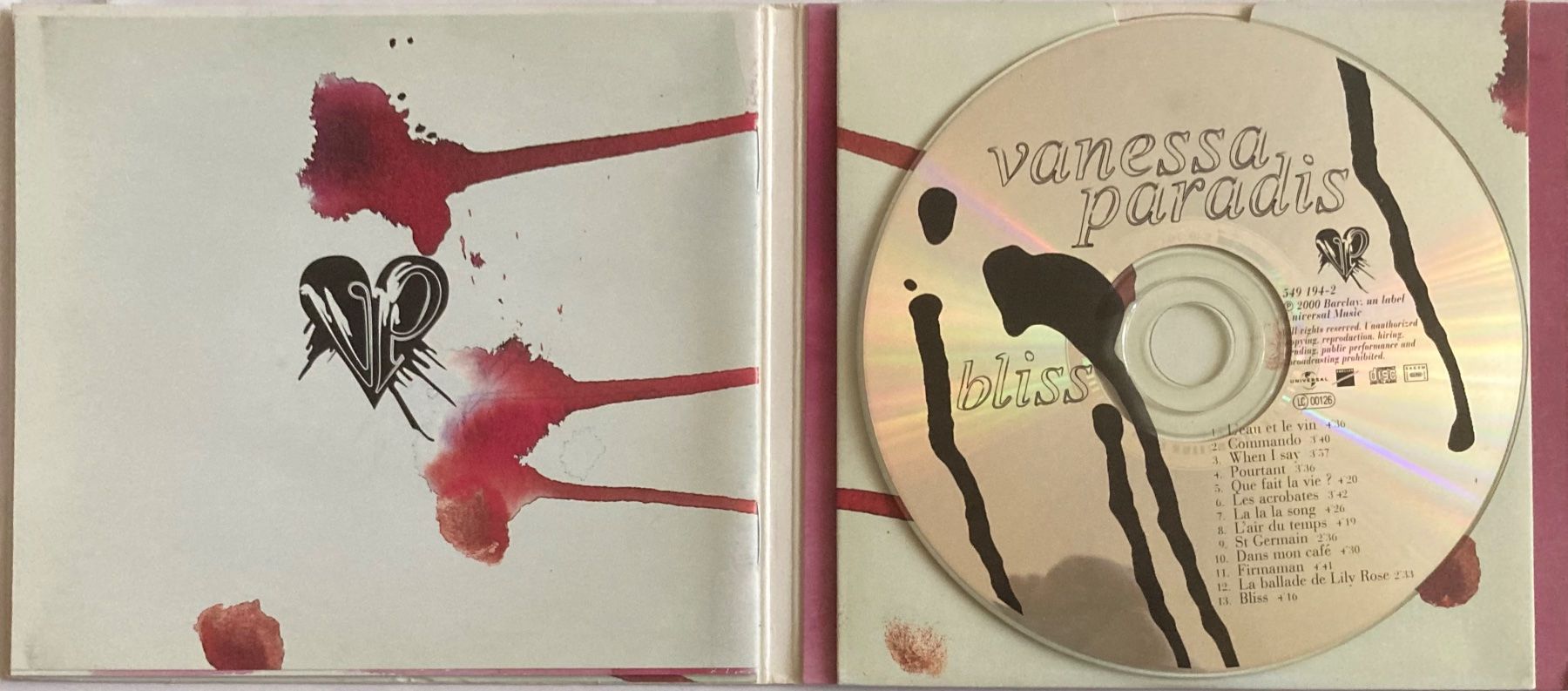 CD: VANESSA PARADIS - BLISS – Usato da Poliez-Pittet venduto da Newtown-Records 2