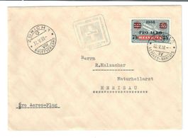 1938 Flugpostbrief Le-Locle - Zürich 1