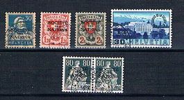5 Briefmarken SDN  Société des Nations  1924