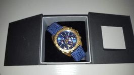 RAOUL & BRAUN Chrono Herrenuhr, Automat, blau-/goldfarbig