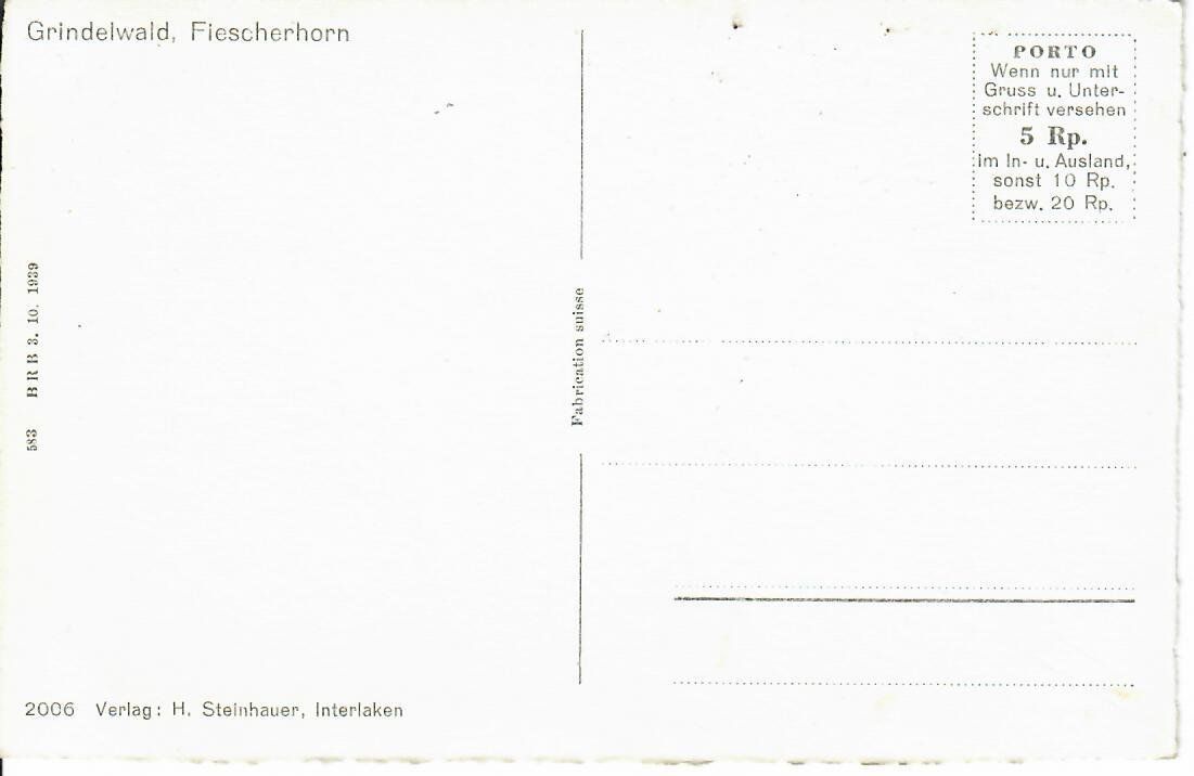Ansichtskarten: Grindelwald – Gebraucht aus Hochdorf von Ziegel-16 1