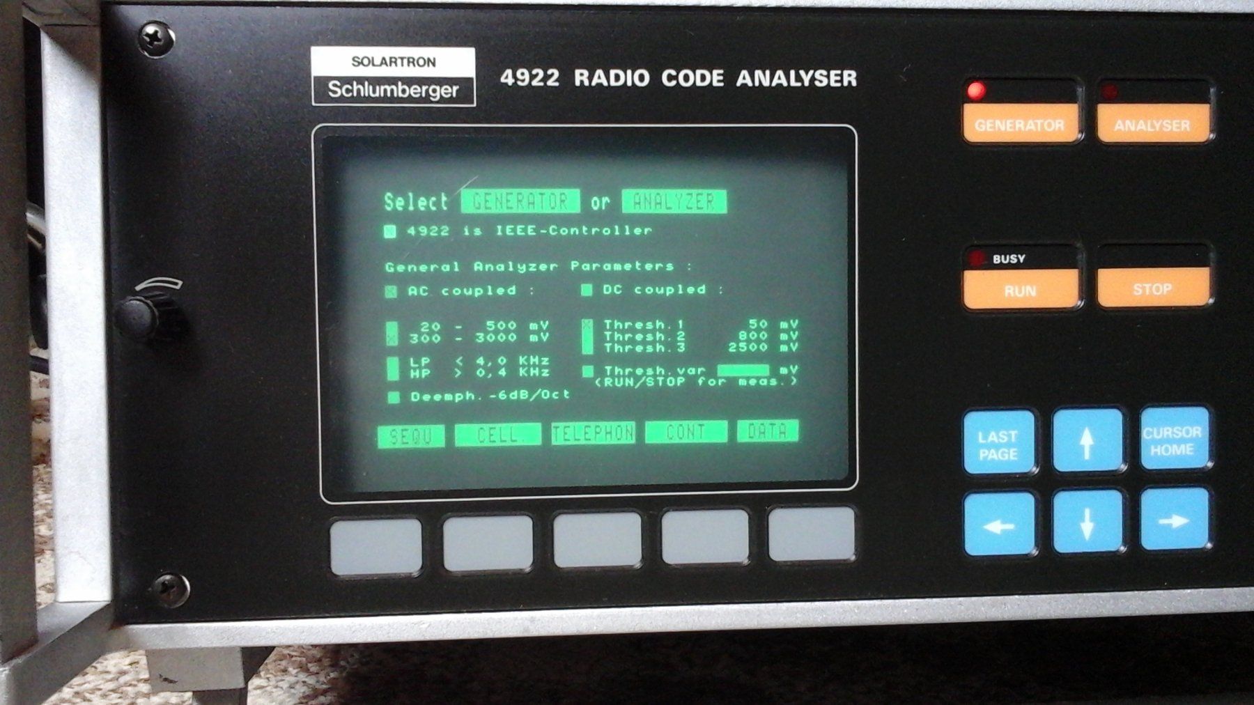 Funktechnik: Schlumberger SOLARTRON 4922 Code Analyser – Gebraucht aus Farnern von Radiovox 2