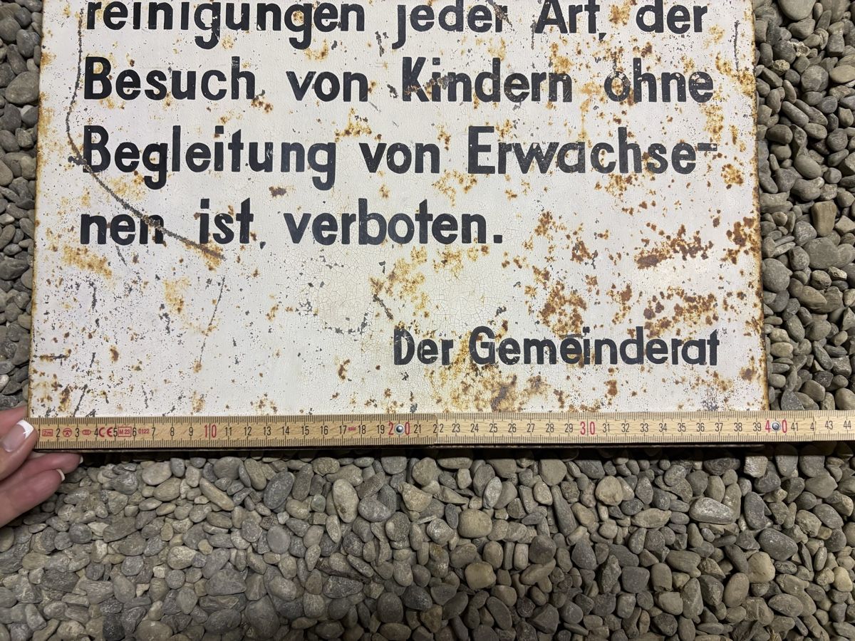 Insegne: Altes Verbots Schild mit Gebrauchsspuren – Usato da Weinfelden venduto da naranja818 2