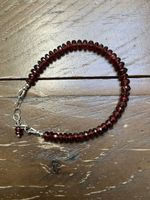 Funkelndes Granat Armband Silber 925