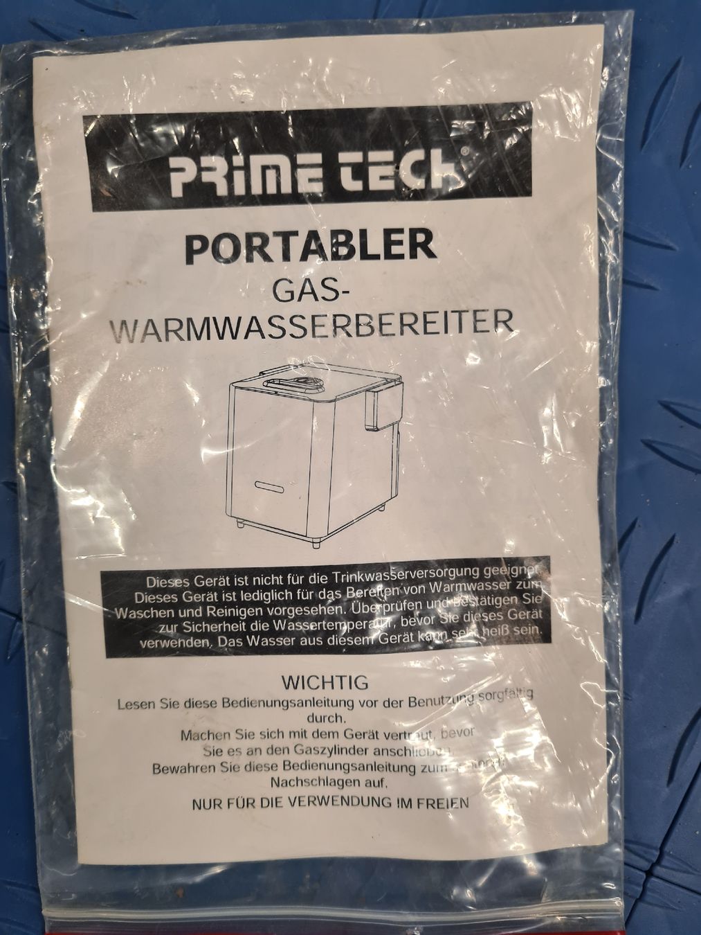 Heizgeräte: original Primetec Gas Warmwasser bereitet Camping Garten usw – Gebraucht aus Volketswil von Swisstec 1