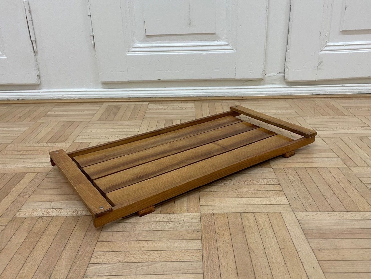 Piatti di portata: Vintage Holztablett gradlinig Serviertablett Latten Tablett – Usato da Zürich venduto da Vintagewiesel 3