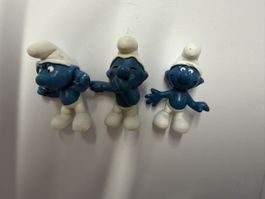 Schleich Schlümpfe Figuren 3er Set PEYO 1970 Sammlerstueck