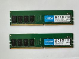Crucial 8GB (2x4GB) DDR4-2400 UDIMM Desktop RAM