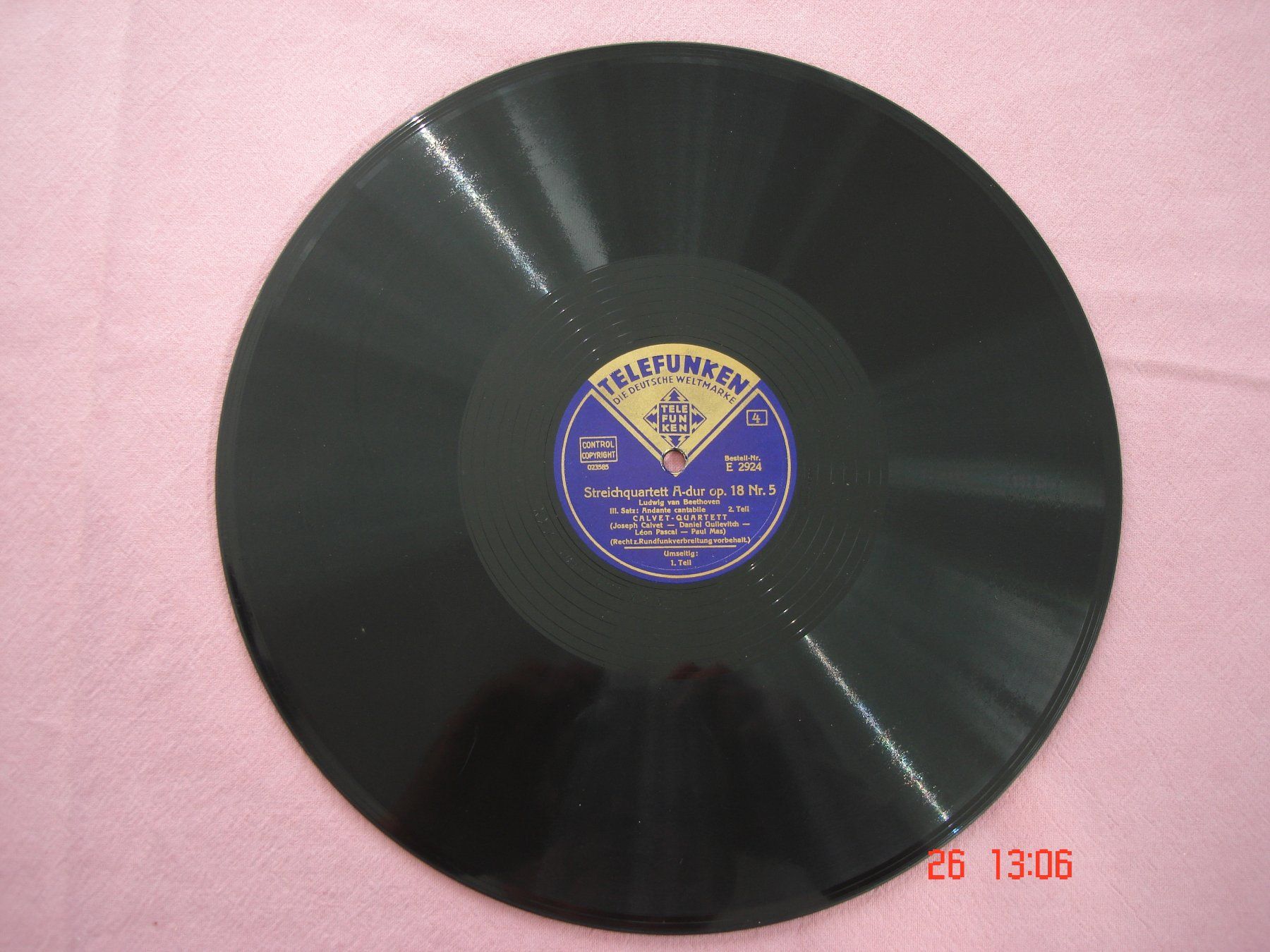 Dischi in vinile: Schellackplattenalbum Beethoven Streichquartett A-Dur Op.18 – Usato da Aeschi SO venduto da abi1951 5