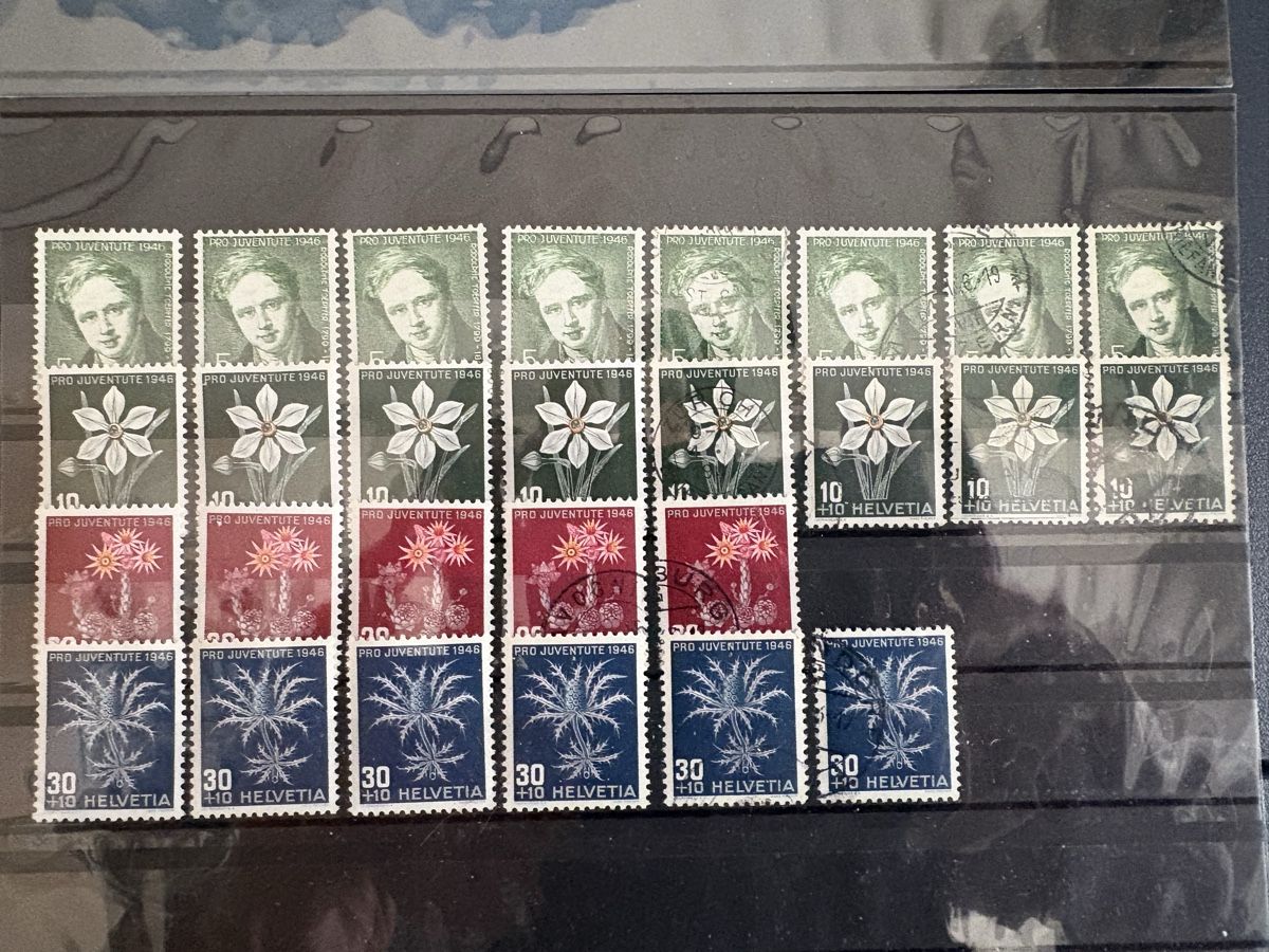 Tutti i francobolli: Pro Juventute 1938-1946 postfrisch/gestempelt – Usato da Steckborn venduto da heg_sd2b 9