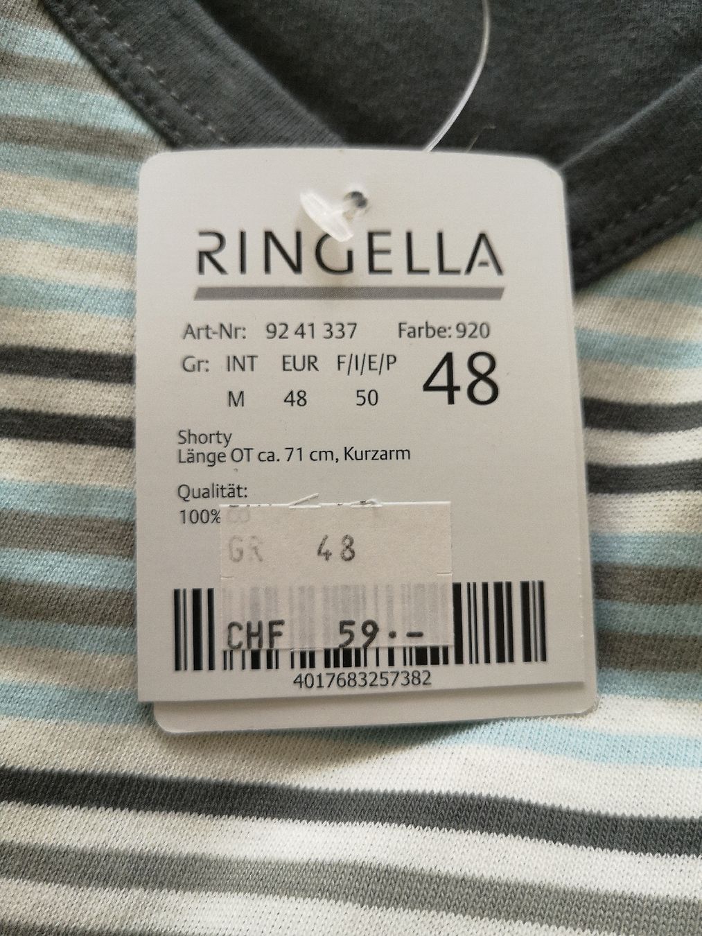 Pigiami: Kurzarm-Pyjama Gr. 48 - RINGELLA - Spendenaktion – Nuovo (secondo la descrizione) da Unterkulm venduto da Beljasch 1