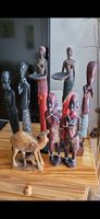 Lot statuettes africaines bois/résine décorées parfait état 