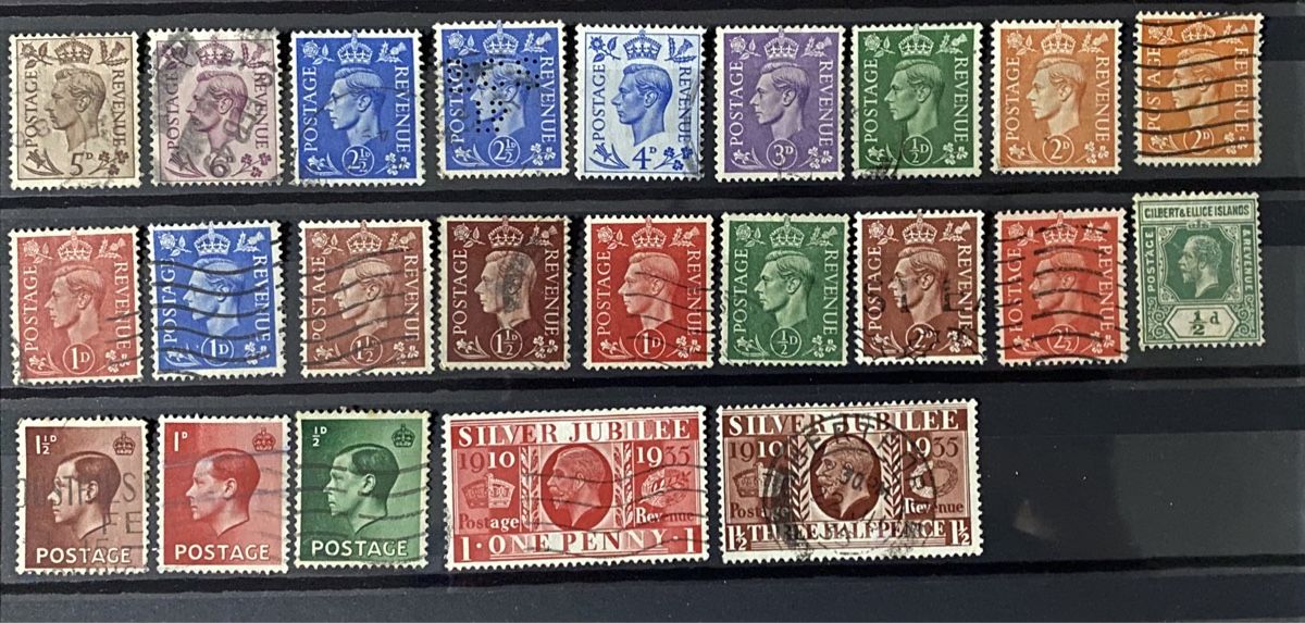 Tutti i francobolli: 59 timbres -Roi George – Usato da Petit-Lancy venduto da Solcarm 2