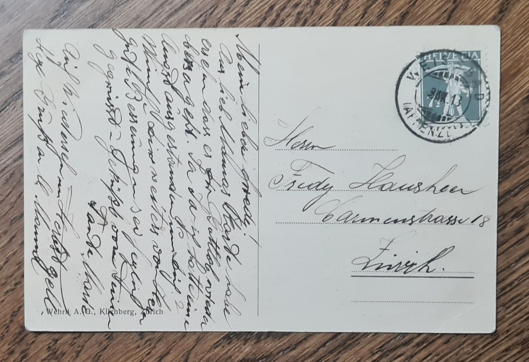 Ansichtskarten: Fählensee 1913 – Gebraucht aus Ebikon von Donar50 1