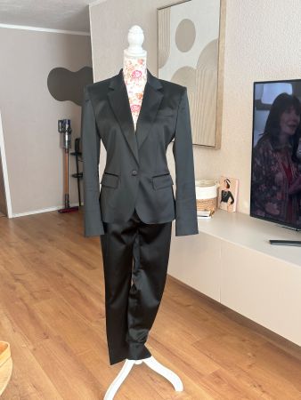Dolce Gabbana Black Satin Suit/Anzug 2300€