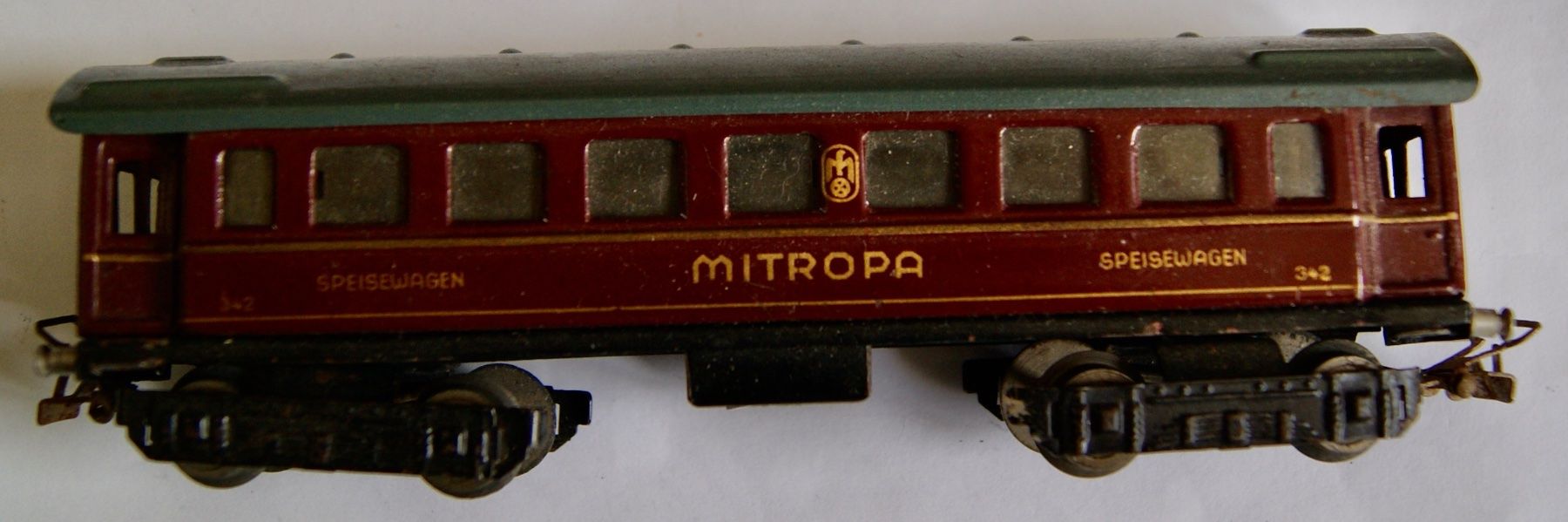 Märklin Modellini di ferrovie: Wagon restaurant Mitropa, Marklin 342 de 1935 – Usato da Morrens VD venduto da alain50