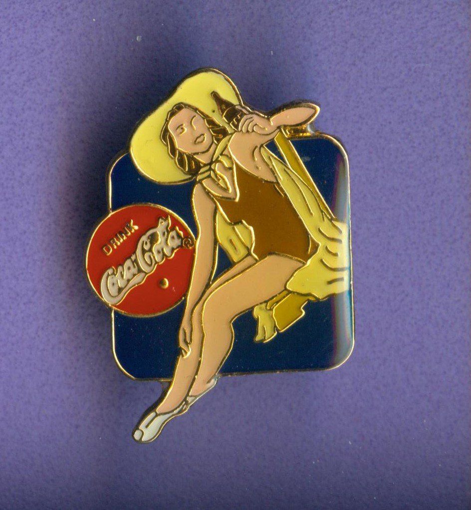 Coca-Cola Placchette & Badge: Coca Cola  Lady – Usato da Winterthur venduto da Sammleroase