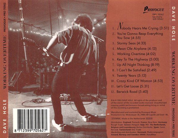 CD: Dave Hole – Working Overtime – Usato da Gingins venduto da Demonseed 1
