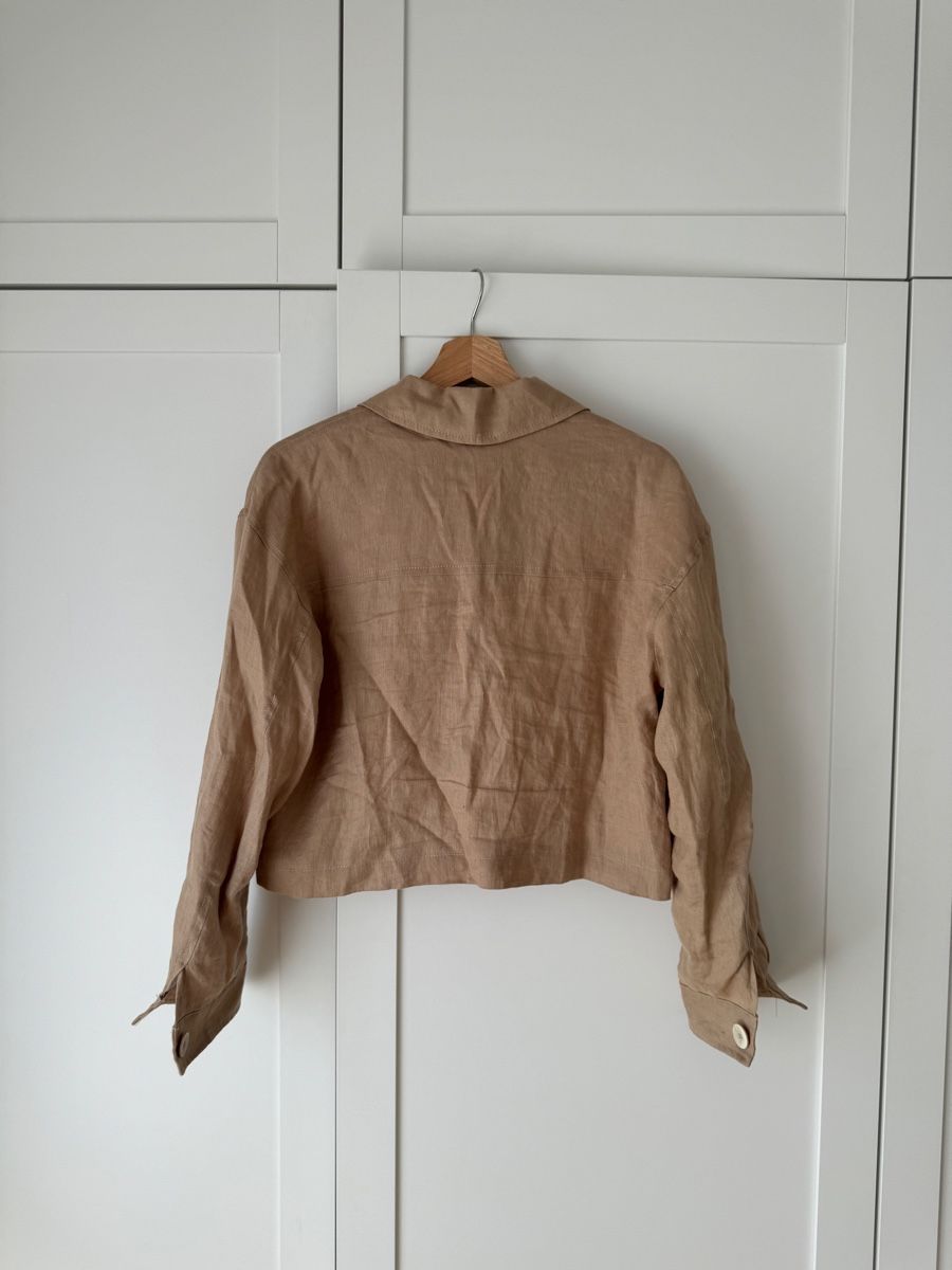Zara Giacche: Beige Leinenjacke von Zara – Usato da Zürich venduto da m_secondhand 2