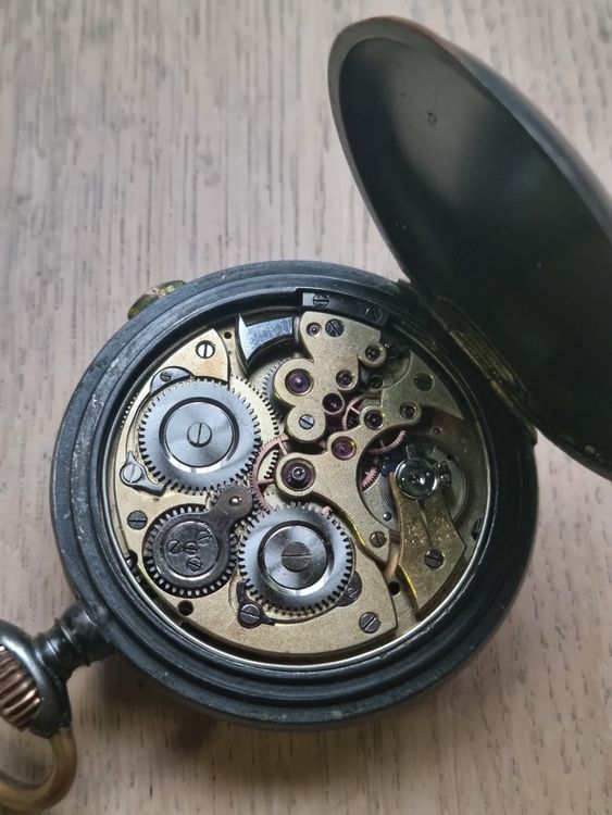 Montre De Poche Ancienne En Argent Massif à Sonnerie Mouvement à Coq XIXème Siècle