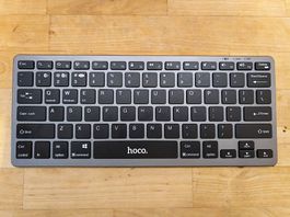 Hoco Kabellose Bluetooth Tastatur ultra kompakt grau