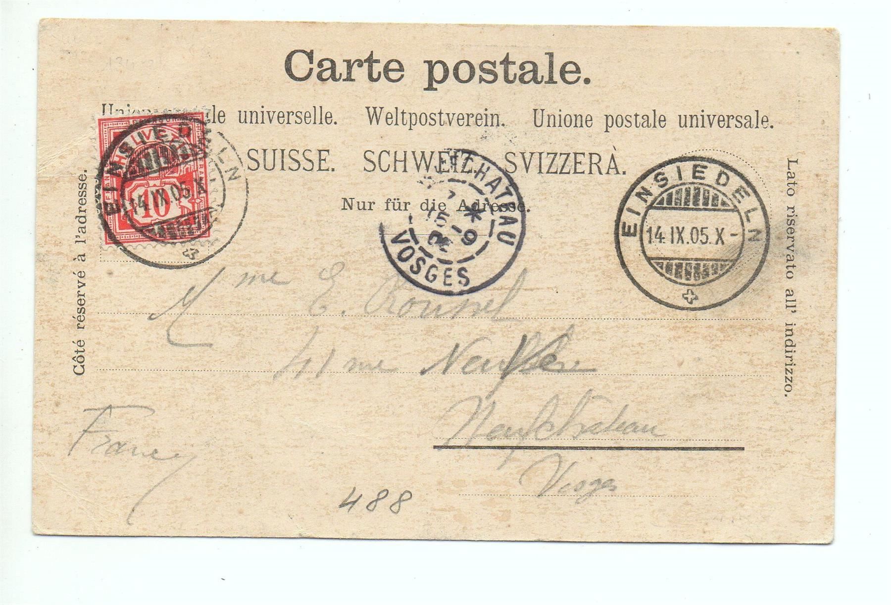 Cartes postales: LITHO Gruss vom ETZEL bei Einsiedeln – D'occasion à Jona par philajona 1