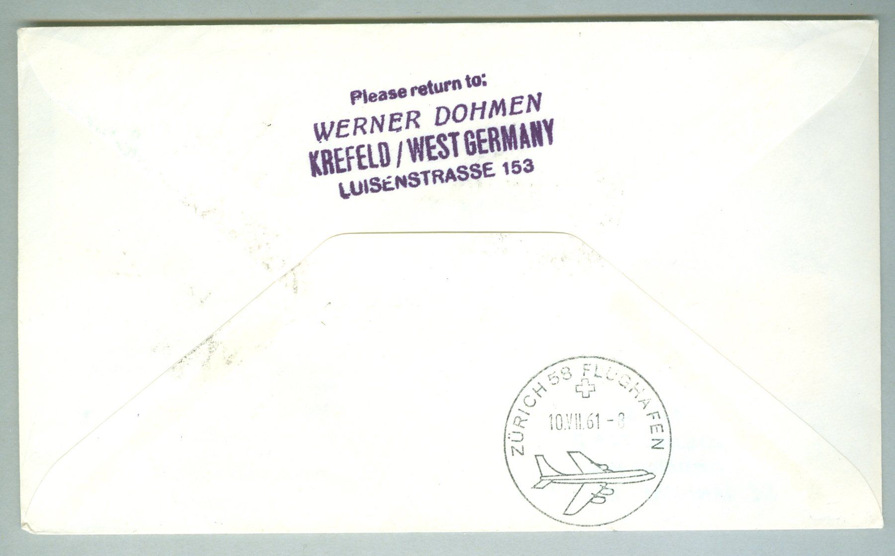 Alle Briefmarken: 1961 Brasilien Flugpost RF – Gebraucht aus Zürich von yago-rot 1