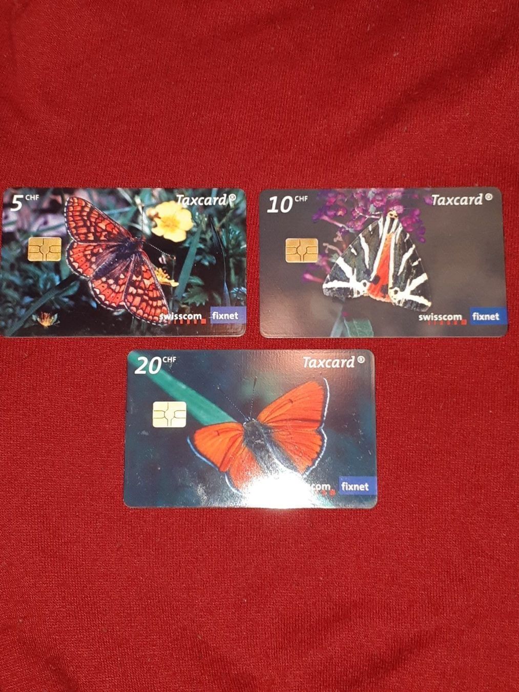 Schede telefoniche: 3xTaxcards/Serie/"Schmetterlinge" – Usato da Oberiberg venduto da DeepBlue999