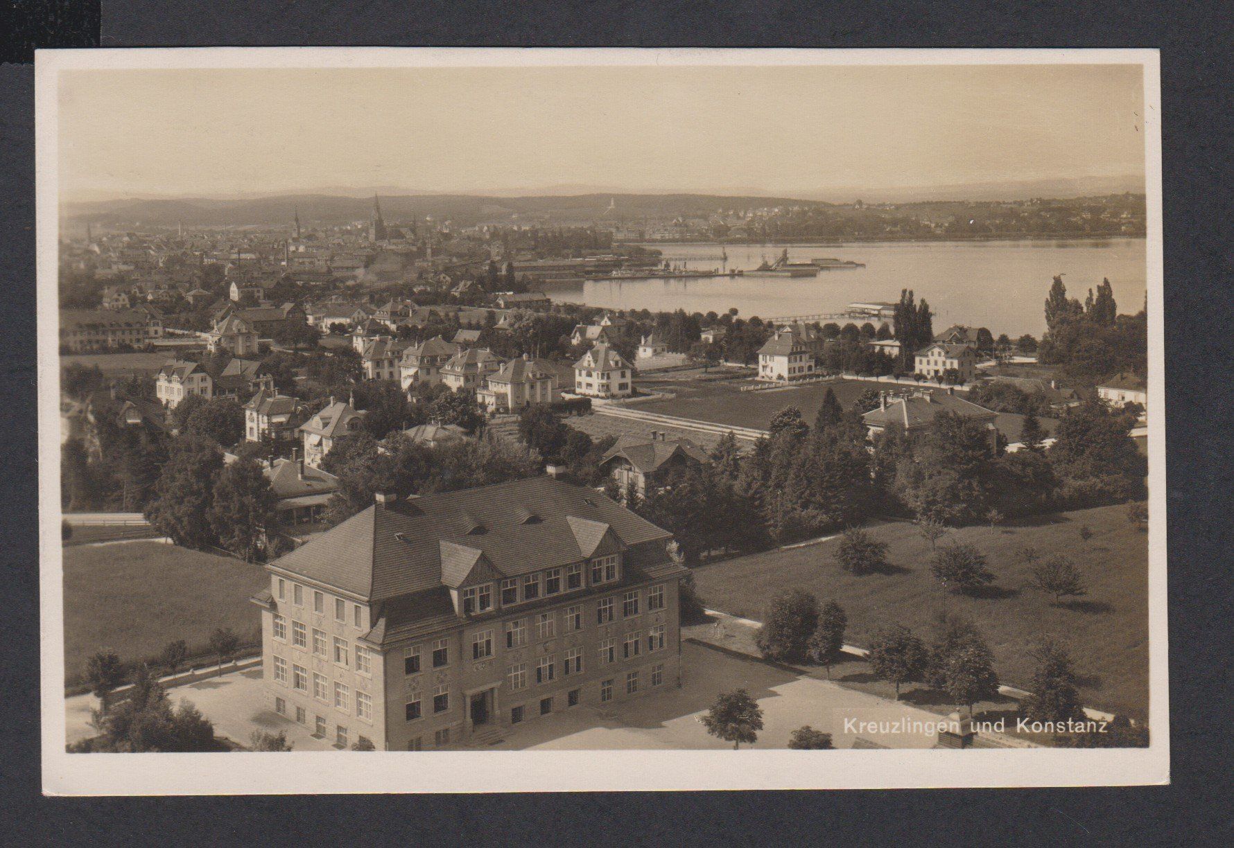 Cartoline postali: Kreuzlingen + Konstanz   :   alte Ansichtskarte 1925 – Usato da Vitznau venduto da Ropaku
