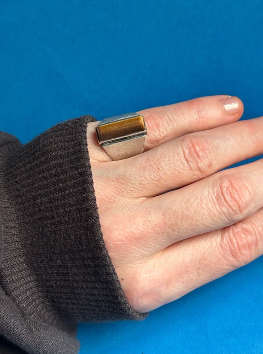 Anelli: Silberring Tigerauge (51) – Usato da Dittingen venduto da Bijoubelle 1