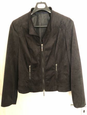 Wildleder-Optik Jacke schwarz M
