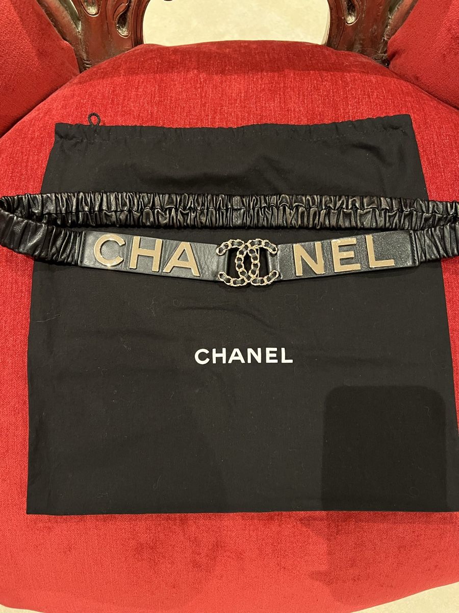 Chanel Cinture: Chanel Stretch Gürtel schwarz Gr. 90 – Usato da Kilchberg ZH venduto da Lisavivienne