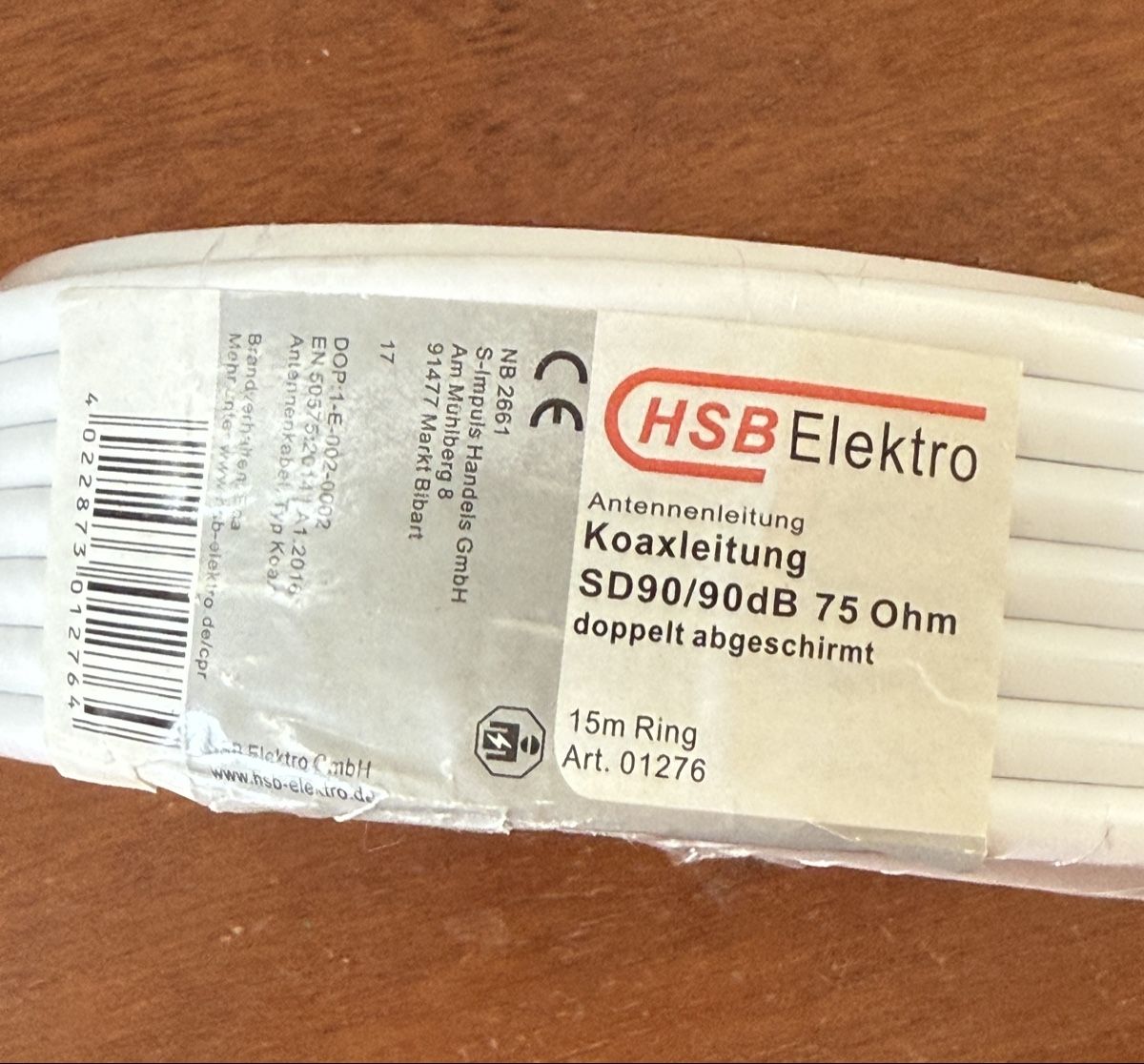 Kabel: Koaxleitung Kabel – Neu und originalverpackt aus Goldach von igwhitestar