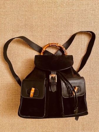 Gucci Bamboo Rucksack schwarz