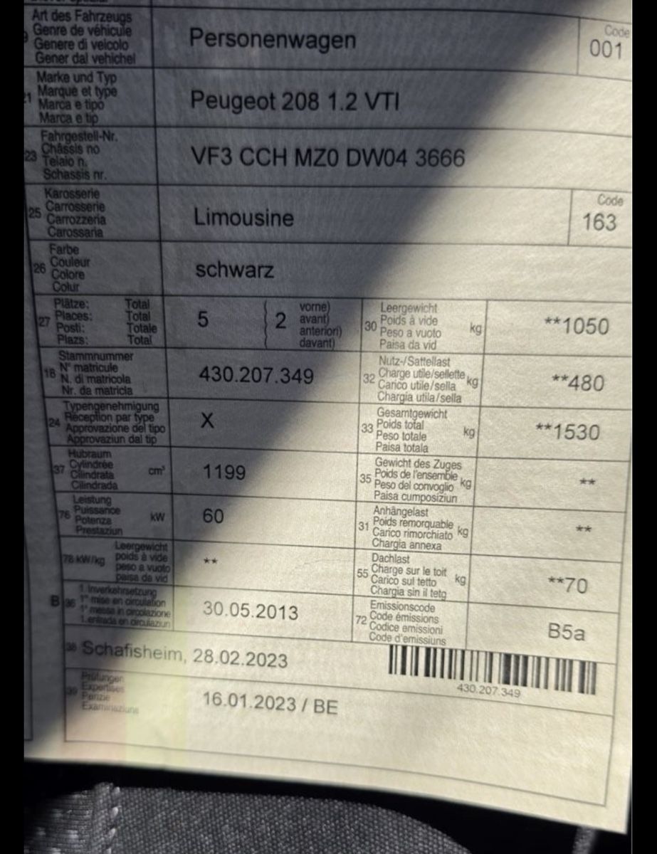 Peugeot Automobili: Peugeot 208 – Usato da Burg AG venduto da Rl-2390 5