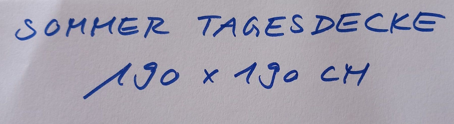 Decken: SOMMER TAGESDECKE – Neu (gemäss Beschreibung) aus Huttwil von Kunterbuntli 2